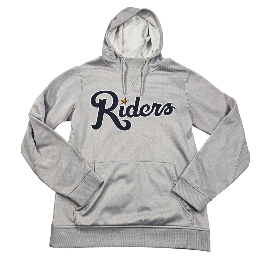Frisco Riders Baseball Hoodie Gray Mens Small 27 Sweatshirt Evoshield WB60152